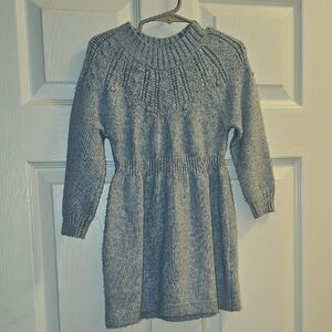 Cozy Gray Knit Sweater Dress
